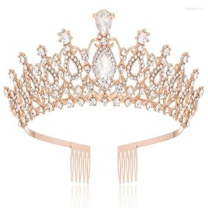 Grampos de cabelo, cores douradas, pequenas tiaras com pentes, coroa de noiva, meninas, festa de aniversário, acessórios de joias de casamento