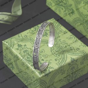 Top Quality Luxury Diamond Letter Bangle Designer Crystal Bracelets Rhinestone Charm Bangles With Box