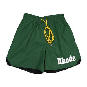 Modische kurze Trainingshose von Rhude, lässig, für Paare, Jogger, High-Street-Shorts für Herren, knielang, leicht, mit Kordelzug, entspannter Buchstabe