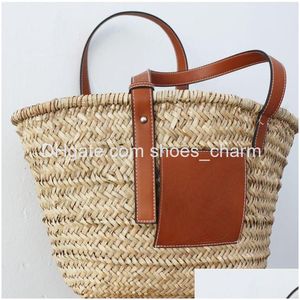 Womens St Woven Designer Bolsas Bolsas Beach Basket Bag Estilo Europeu e Americano Drop Delivery Dhdrl