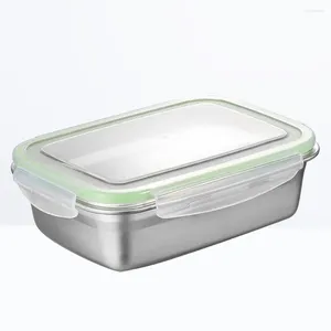 Обеденная посуда из нержавеющей стали, коробка, герметичная, хрупкая тепловая изоляция запечатана для домашнего офиса (зеленый 350 мл)