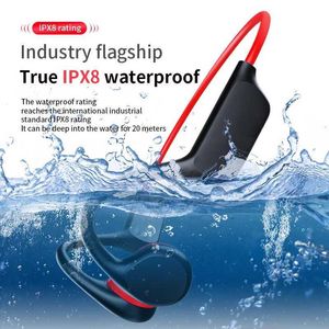 Cuffie Cuffie a conduzione ossea Bluetooth dopo IPX8 impermeabile MP3 per shokz openswim cuffia con gancio per l'orecchio con microfono cuffie da nuoto J240123