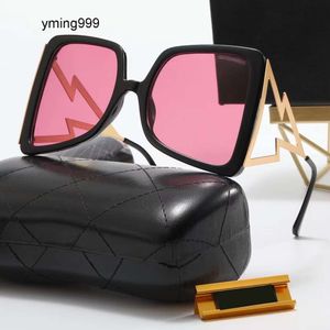 Designer cc channel chanelism sunglasses madam huge Luxury Womens Mirror leg Women lightning modeling symbole sun glasses Full frame glasses uv400 AL39