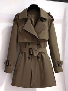 Damen-Trenchcoats, Frühlingsmode, Mantel für Damen, mittellang, britischer Stil, vielseitige High-Street-Bundjacke, bequem, weich