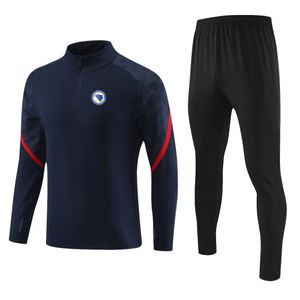 Bósnia-Herzegovina masculino casual roupas esportivas crianças moda ao ar livre terno esportivo meio zíper manga longa respirável jaqueta esportiva casual