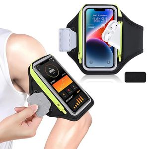 Bags HAISSKY New U Shape Touch Screen Sports Running Bag Men Women Zipper Pocket GYM Fitness Phone Armbands Pouch For iPhone Xiaomi