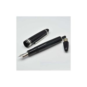 Fountain Pens Hurtowa seria luksusowa 149 jasny czarny klip Sier M Nib Pen Penless Case Downisted Office School Business Industria DHJ6G