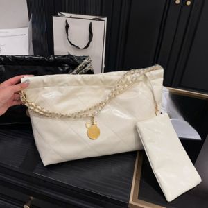 Tasarımcı Çanta Trendi 22 CC Çantalar Lüks Tasarımcılar Kadın Çantalar Siyah Çanta Elmas Desen Altın Ton Metal Zincir 22 Sırt Çantaları Tasarımcı Memnun Çöp Omuz Crossbody Bag RR