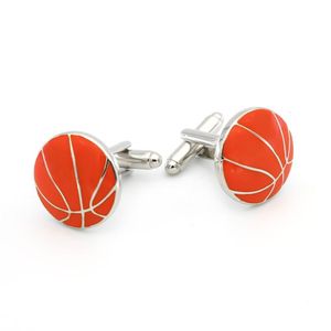 Cuff Links Sporting Goodsシリーズオレンジバスケットボールカフリンクドロップ配達ジュエリータイ留め金留めDH5DJ