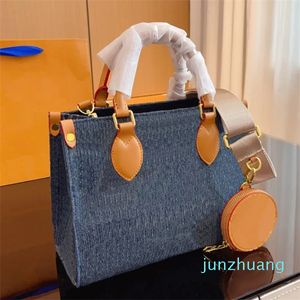 Denim Luxurys Handtaschen Umhängetasche Designer-Tasche Damen Schultertasche Klassische Blumen-Umhängetasche mit Münzprägung