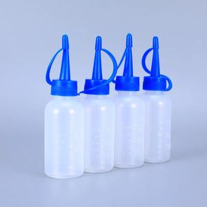 Lastoportsen 50st tomma 30 ml påfyllningsbar flaska plast nålspets lim flaska diy quilling applikator verktyg olje flytande klämflaskor