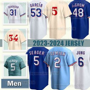 48 Jacob deGrom Baseball Jersey 5 Corey Seager Adolis Garcia Nolan Ryan Texas Yerry Rodriguez Marcus Semien Josh Jung Rangers Jonah Heim Max Scherzer Jon Gray Sam Huff