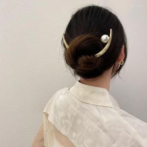 Hair Clips Retro Crescent Moon Fork For Women Hairstick HairClip Long Comb Fashion Accessories