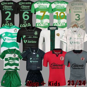 2023 2024 Santos Laguna O. Campos Govea F. Torres Munoz Doria Correa Futbol Formaları 23 24 Tijuana De Xolos Manotas Martinez Futbol Gömlekleri Kötü Çocuk Kit Üniformaları