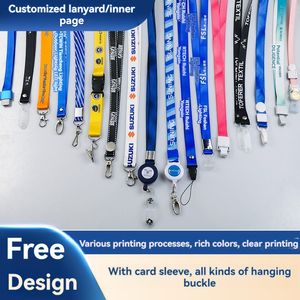 Custom Lanyards Keychain Holder Hang For ID Badge Holder Neck Strap Polyester Any Logo Any Size Any Color Any Styles Fashion Promotion Gifts Accessories