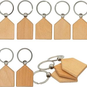 Dog Tag 20Pcs Personalized House Shaped Wooden Key Tags ID - Perfect For Custom Engraving And Gifting To Men Women