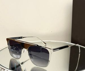 Occhiali da sole a punta piatta Argento sfumato grigio Uomo Donna Occhiali da sole di lusso Moda Estate Sunnies Occhiali con protezione UV Sonnenbrille con scatola