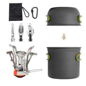 Camp Kitchen 5PCS/7PCS/set Ultralight Camping Cooking Utensils Outdoor Tableware Pot Set Hiking Picnic Tourist Dishes Supplies Equipment YQ240123