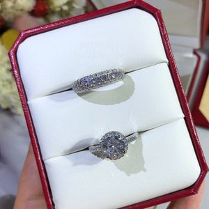 diamants legers ring silver for woman designer for man diamond fine silver Gold plated 18K T0P quality diamond luxury crystal classic style gift for girlfriend 021