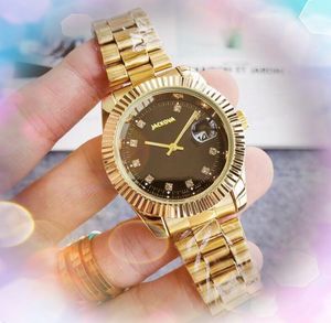 President Automatic Day Date Watch Spot Drilling Calendar Men Clock Quartz Stainless Steel Ceramic Sapphire glass Super Deep Waterproof Wristwatch Gifts