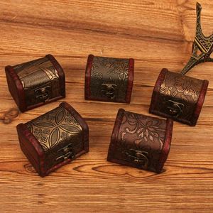 Bottles Holder Case Vintage Solid Color Travel Antique Chinese Style Earrings Rings Organizer Storage Boxes Wooden Jewelry