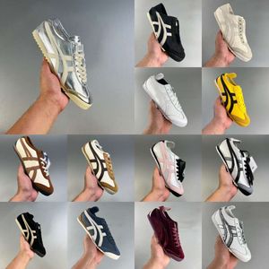 Tiger Running Shoes Women Men Mexico 66 Series Designers Canvas Sneakers Silver Blue Red Yellow Beige Low Trainers Slip-On Shoes