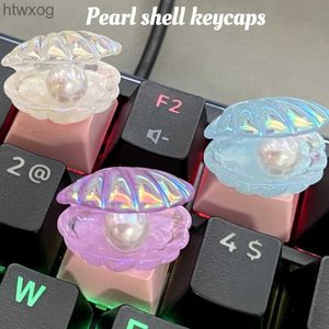 Tangentbord MIFUNY Pearl Shell KeyCaps Kawaii Keyboard Cap Custom Harts Anime KeyCap för ESC Mechanical Keyboard Accessories PBT KeyCaps YQ240123