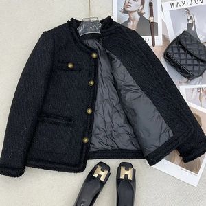 Kvinnans jacka singel Chest Button Jacket Patch Work Jacket Cardigan Pocket Street Warm Solid Channel Slim Fit 240123