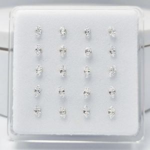 Smycken 20st/pack 925 Sterling Silver CZ Nose Stud Rings Piercing smycken 22g Nariz Nostril Piercings for Women