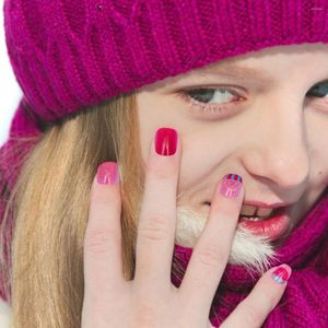 Unghie finte per bambini Nail manicure finte per belle punte artificiali con colla