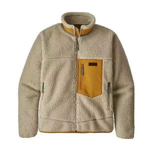 Designer Giacca da uomo in pile Giacca spessa calda Piumino Classico retrò Antumn Inverno Coppia Modelli Agnello Cappotto in pile di cashmere Coppia Cappotti invernali d7