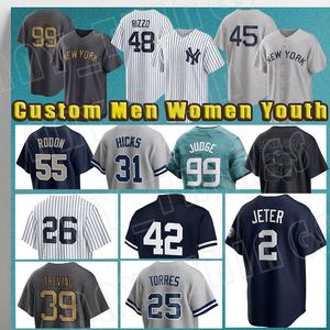 99 Aaron Judge Baseball 2 Derek Jeter Jerseys 45 Gerrit Cole 22 Juan Soto New Yorks Anthony Volpe Babe Ruth Mantle Yankees Giancarlo Stanton DJ LeMahieu Anthony Rizzo