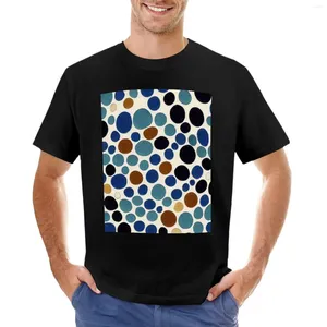 Herrtankstoppar strandglas (blå svartbrun) t-shirt vintage t-shirt sommarmän