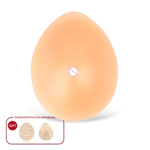 Accessori per costumi Forma del seno finto in silicone di vendita calda Donne morbide e belle Boob artificiale 200-1000 g / pz Piccolo petto piatto preferito