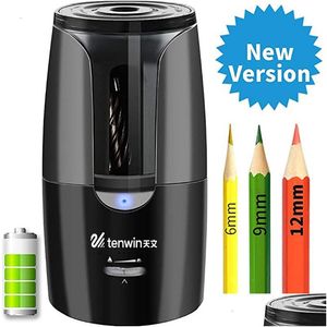 Pennasloppare Partihandel Tenwin Matic Electric Sharpener för färgpennor Skarpa mekaniska kontorsskolor Stationer Stationer Dhvak