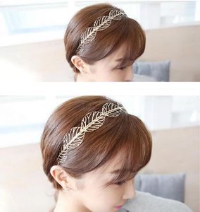 Hair Accessories DHL 100pc Female Hollow Out Leaf/Star/Crystal Headband Silver Star Graceful Alloy Golden Leaf Exquisite Headwear Accessory