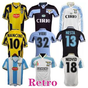 Lazio Retro Soccer Jersys 1989 1990 1991 1992 1992 1992 1992 2000 2001 Nedved Simeone Salas Gascoigne Home 축구 셔츠 Veron Crespo Nesta 89 90 91 92 93 98 99 00 100th 11