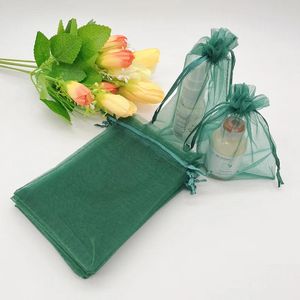 ディスプレイ200pcs sachet jewelry bags packagingディスプレイポーチ用のサシェットブラックニーズグリーンギフトバッグ