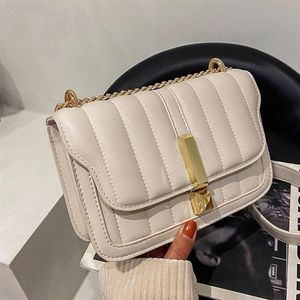 Vintage PU Leather Bags for Women 2021 Fashion Chain Crossbody Shoulder Bag Lady Trend Handbags and Purses 4 colour264T