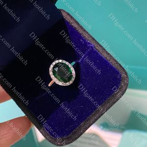 Luxus Sterling Silber Ring Designer Damen Diamant Ring Hochwertiger Verlobungsring Damen Exquisiter Schmuck Valentinstag Geschenk mit Box