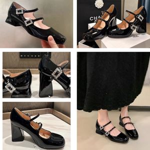 designer high heels womandress des chaussures loafers Sandals Spring Autumn Round Apricot Ballet Open on Formal Chunky Heel Slingbacks Sandal