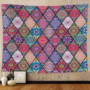 Tapissries 1pc Böhmen Tapestry Polyester Wall Hanging Tapestry Home Decoration Fabric Banger Väggduk för sovrum sovsal vardagsrum