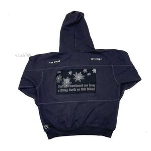 Nowi mężczyźni i kobiety życie Cavempt Retro Street Joint Enginsc Flower Pullover Hoodie Hoodie Sweter