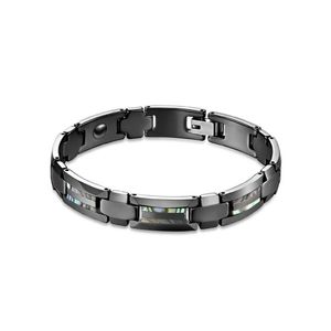 Armbänder Großhandel Wolframstahl Keramikschmuck Germanium Intarsien Holz Natur Muschel Gliederarmband für Männer und Frauen