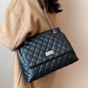 Gitter großer Einkaufstasche 2021 Mode neue hochwertige PU-Leder-Frauen-Designerin Handtasche High-Kapazität Schulter Messengerbag1888