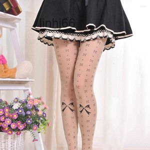 Socken Strumpfwaren Frauen Sexy Strumpfhosen Strümpfe Mode Simulation Tattoo Lange Seidenstrumpf Mädchen Lolita Strumpfhosen D94P