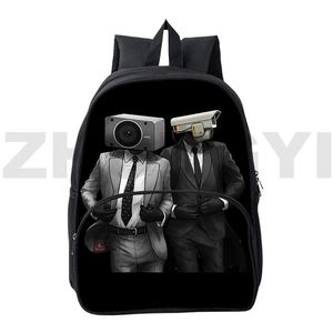 Bags Fashion Casual Skibidi Toilet 3D Print Backpack 12/16 Inch Waterproof Nylon School Backpack for Teenage Girls Student Laptop Bag