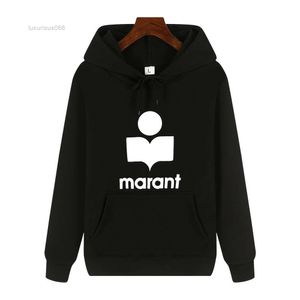 Primavera y otoño nuevos hombres mujeres Marant moda carta impresión sombrero personalizado casual manga larga suéter multicolor