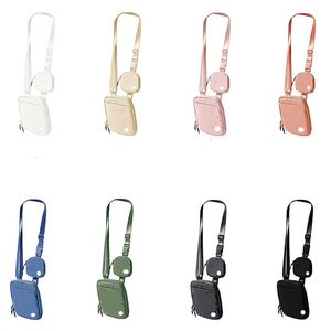 LL Borse da esterno PU Due pezzi staccabile Wasitbag Borsa a tracolla sportiva Borsa multifunzione Portafoglio per cellulare 8 colori LL228