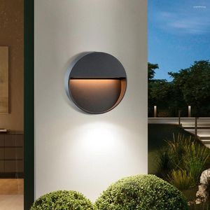 Lampade da parete Lampada da esterno impermeabile a led per scale Luci notturne quadrate rotonde Illuminazione da giardino per esterni per scaletta Balcone 12W